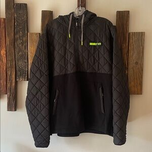 FXR Men's Black Quilted Hoodie